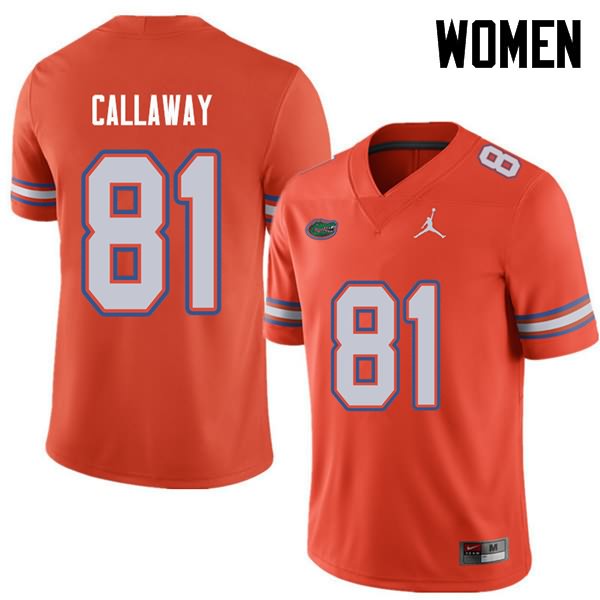 NCAA Florida Gators Antonio Callaway Women's #81 Jordan Brand Orange Stitched Authentic College Football Jersey FQP5864ZH